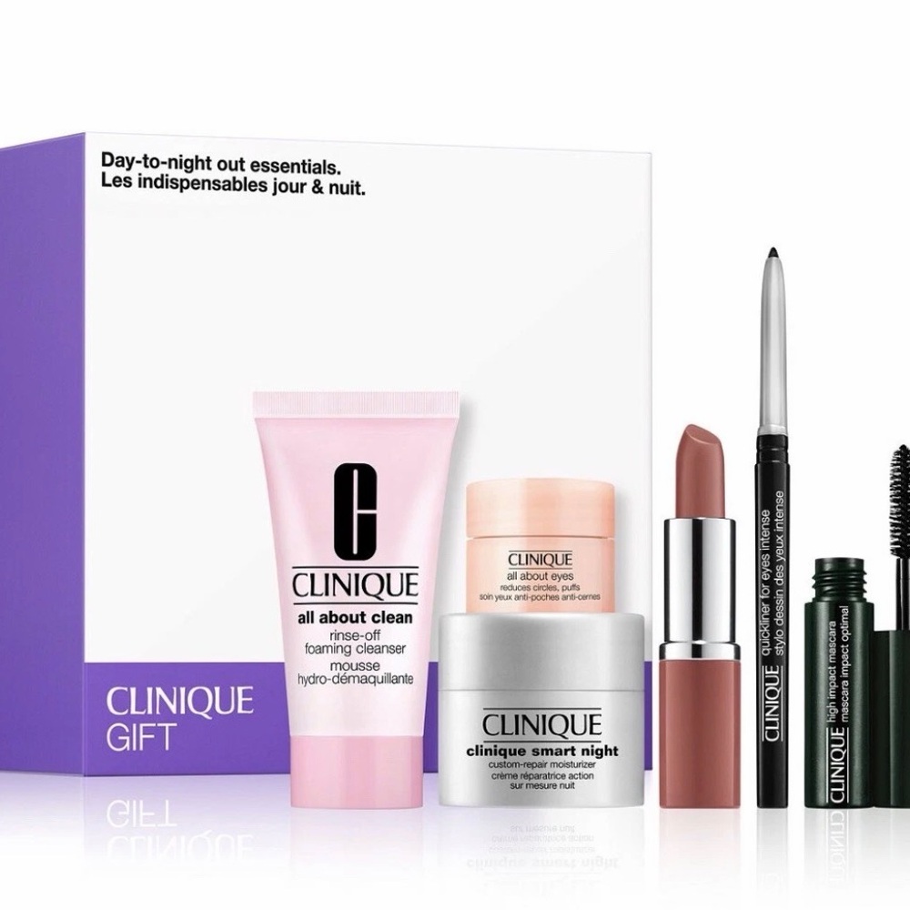 Clinique Day-to-Night Essentials Gift Set Skincare & Makeup Mini Collection 🎀